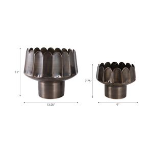 MAXWELLSHAW SET OF 2 GOLD PLANTER 11 (IN) 10