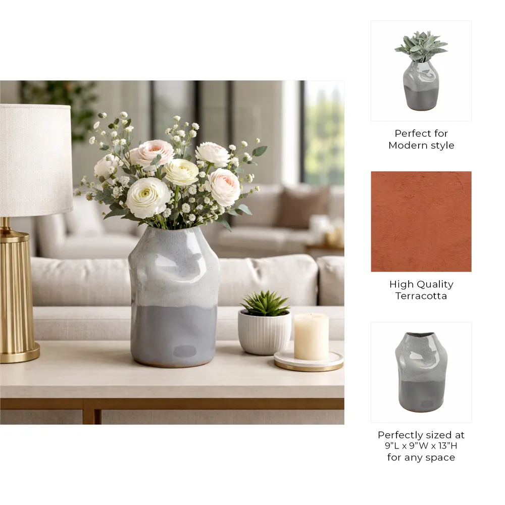BRONSONLAND GRAY VASE 13 (IN)