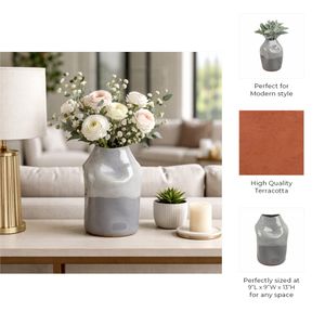 BRONSONLAND GRAY VASE 13 (IN) 10