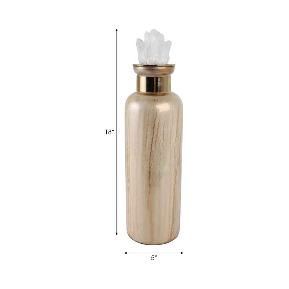 CHILTONSIDE GOLD GLASS VASE 18 (IN)