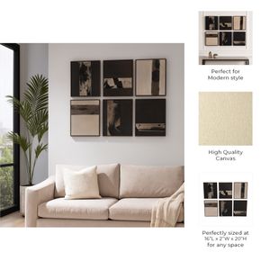 LINDENHOLM SET OF 6 BROWN ART 20 (IN) 10