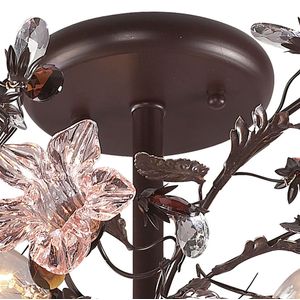 Cristallo Fiore 27'' Wide 3-Light Semi Flush Mount - Deep Rust 4