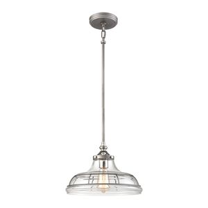 Dunkirk 13'' Wide 1-Light Pendant - Weathered Zinc 1
