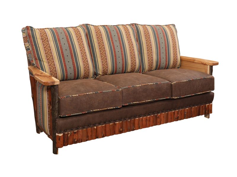 Hickory Log  Shenandoah Sofa - Customer Fabric - Seat:  Fabric TBD;   Backrest:  Fabric TBD 3