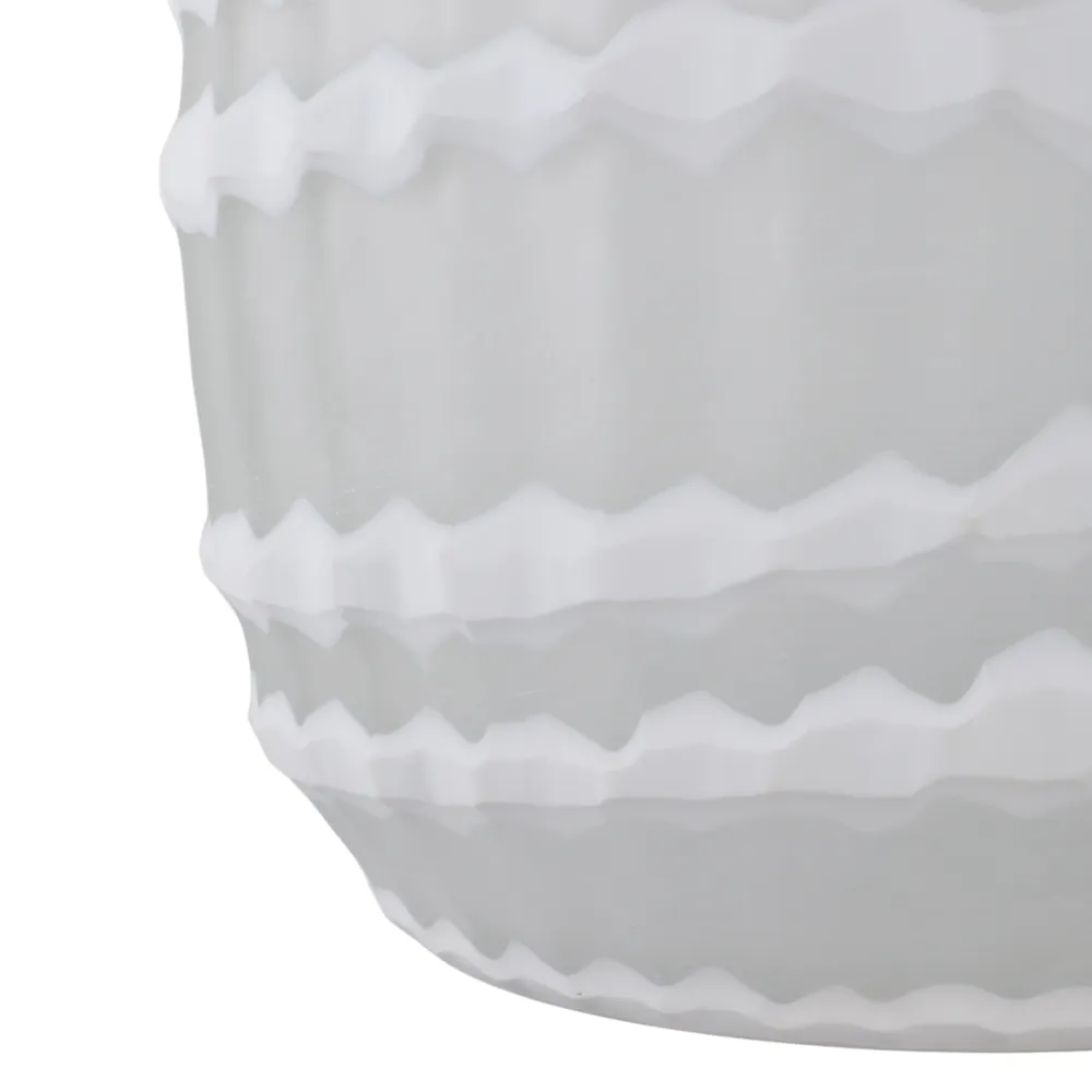 AXELBURN WHITE GLASS VASE 11 (IN)