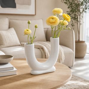 LENNONHAM WHITE VASE 8 (IN) 11