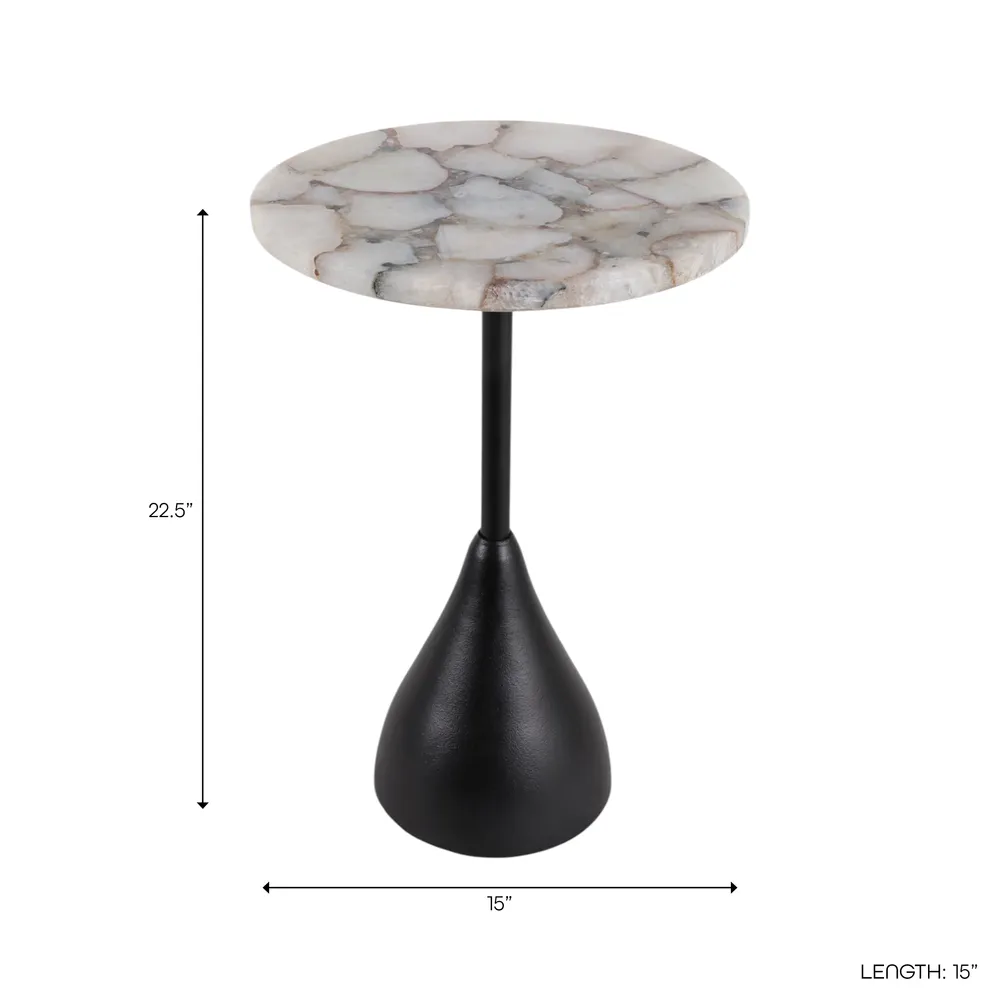 FARLEYVIEW WHITE TABLE 22 (IN)