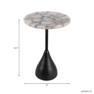FARLEYVIEW WHITE TABLE 22 (IN) 8