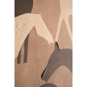Framed Five Horses Painting 3