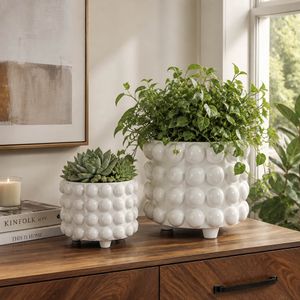 KIRBYHAM SET OF 2 WHITE PLANTER 10 (IN) 10
