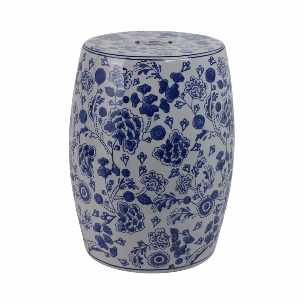 PEYTONWELL BLUE GARDEN STOOL 18 (IN)