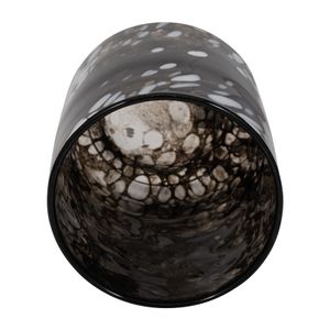 BAKERWOOD BLACK GLASS VASE 9 (IN) 7