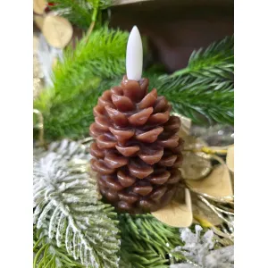Mini Pinecone Realistic Flame 2.75in H Set of 2 2