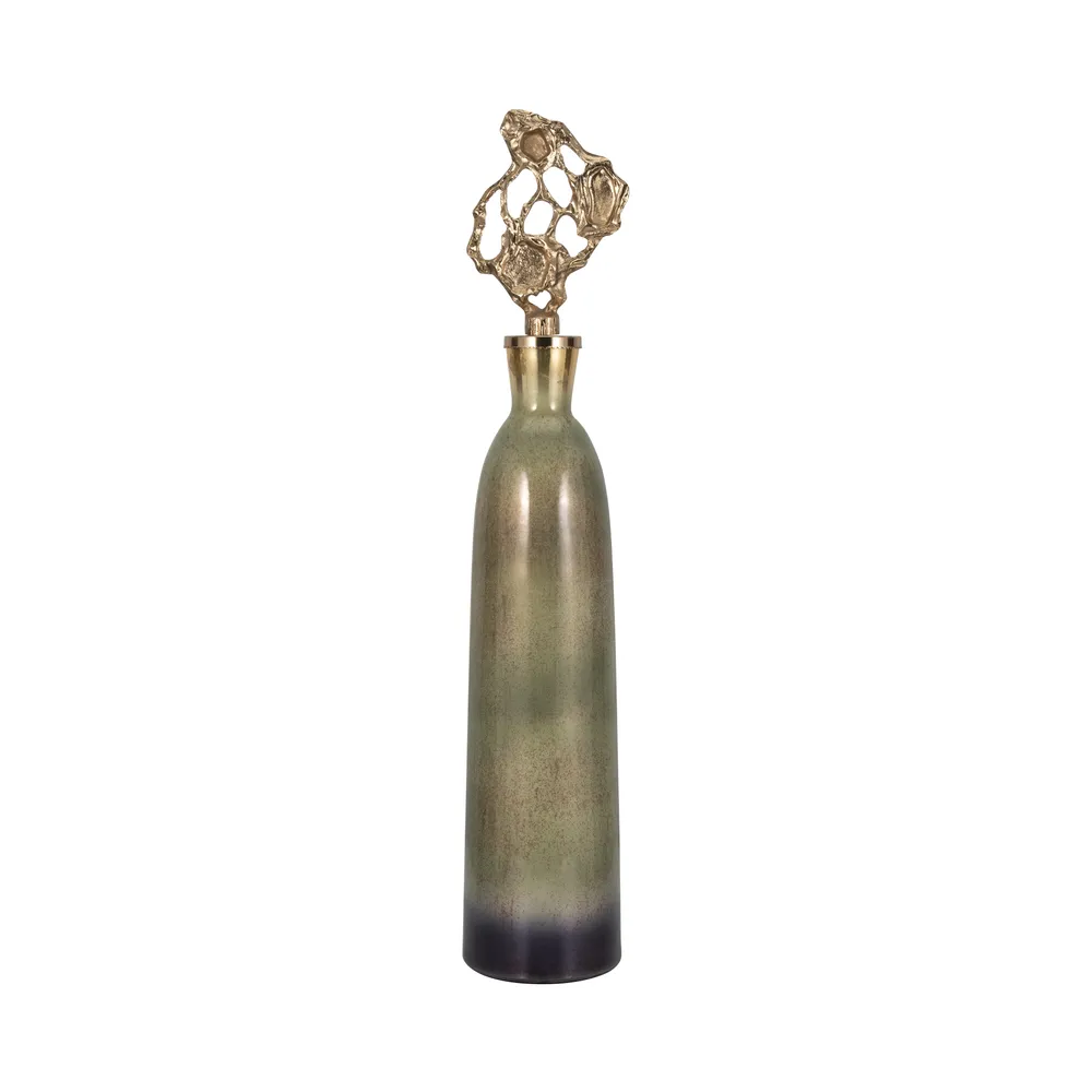BECKETTWELL GOLD GLASS VASE 41 (IN)