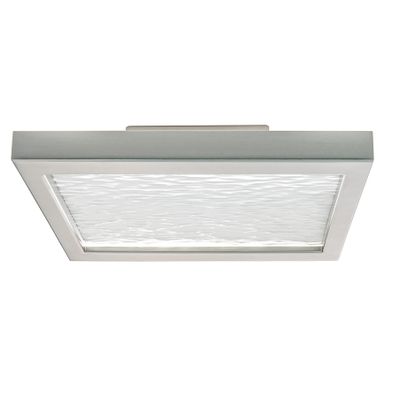 For-Square 12″ Wide Integrated LED Flush Mount - Brushed Nickel