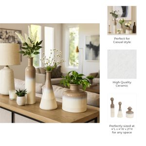 RAYMONDRUN SET OF 3 IVORY VASES 21 (IN) 9
