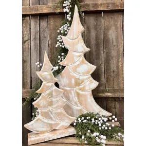 Distressed White Mangowood Tree 19x32in 2