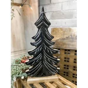 Black & Silver Wooden Tree 9x20in 2