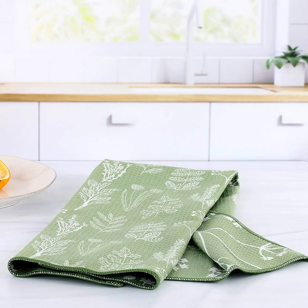 Herbs Green Eco Kitchen Tea Towel