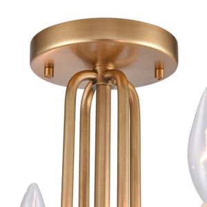Cecil 16'' Wide 4-Light Semi Flush Mount - Natural Brass 9