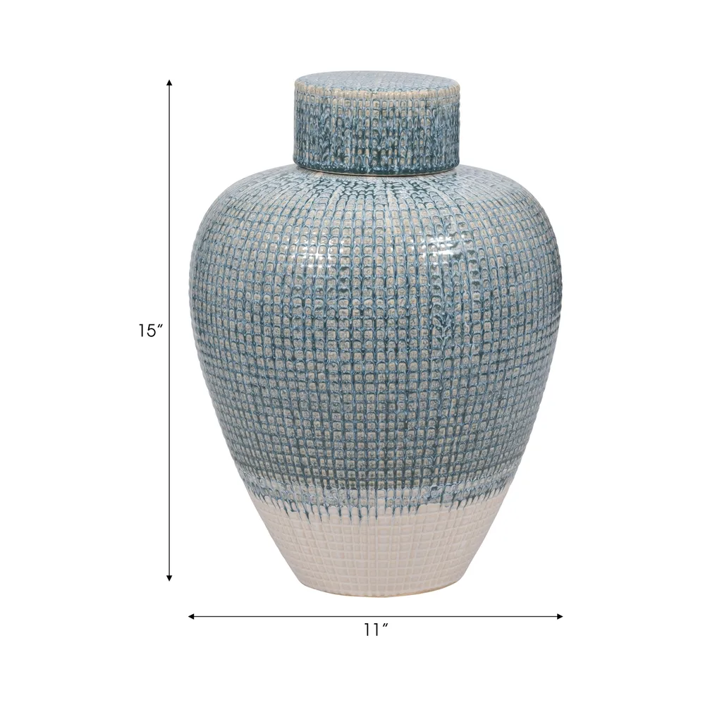 DREWDALE BLUE VASE 15 (IN)