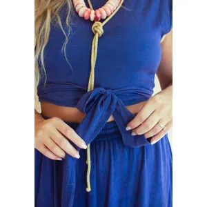Convertible Wrap Blouse / Blueberry 4