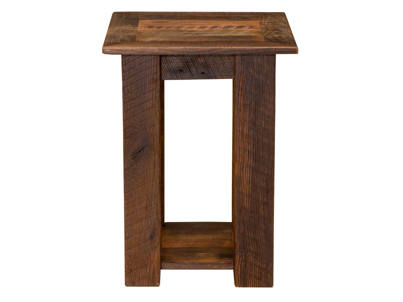Barnwood Open Nightstand 3