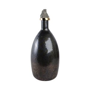 FARLEYDALE BLACK GLASS VASE 20 (IN) 3