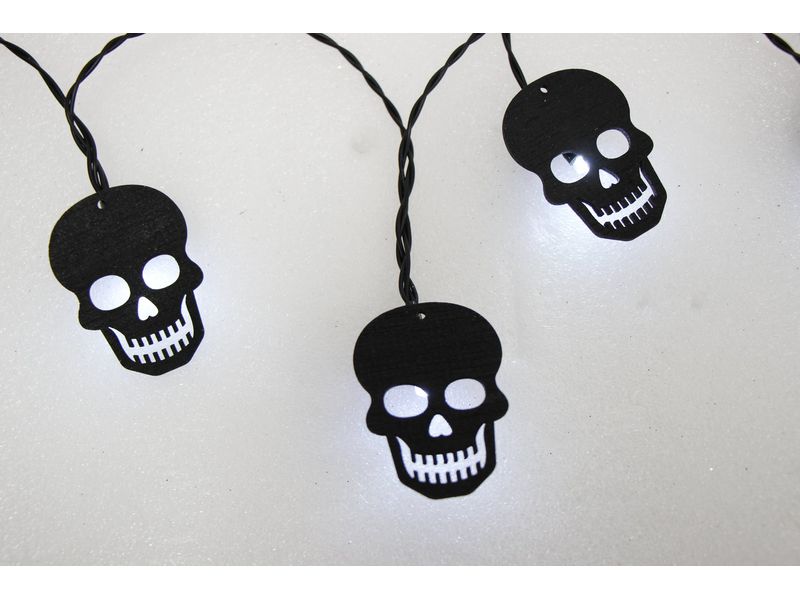 B/O 10 BLK SKULLS W/LED LIGHTS 1