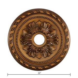 Corinthian 22'' Wide Medallion - Antique Bronze 2