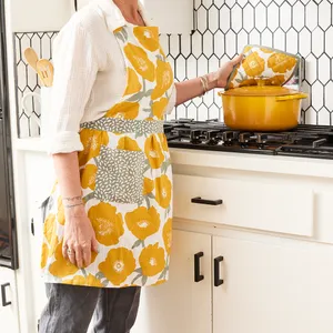 Icelandic Poppies Gold Apron 3