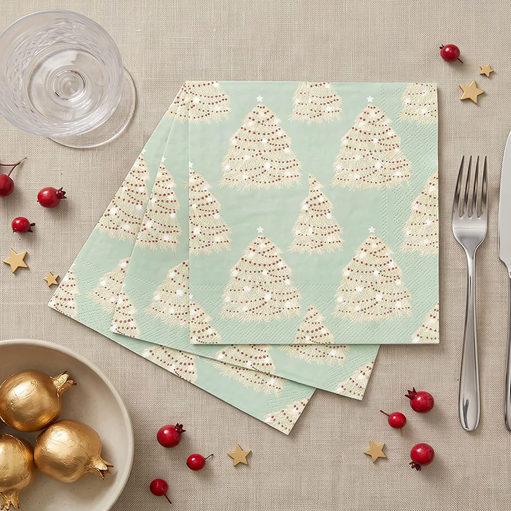 Fir Tree Paper Cocktail Napkins (Pack of 25)