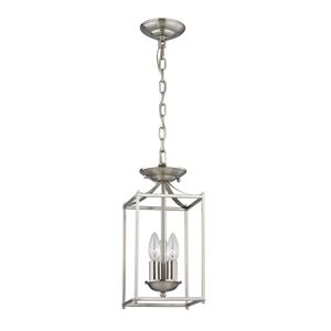 Foyer 7'' Wide 3-Light Mini Pendant - Brushed Nickel 1