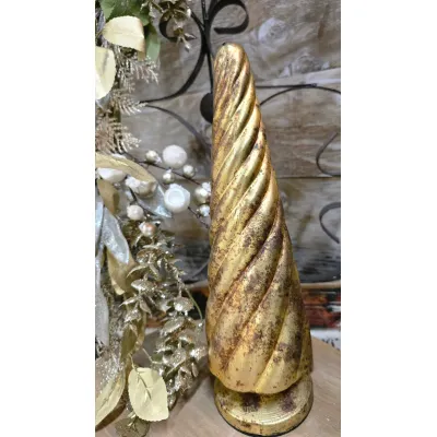 Small Antique Gold Glass Tree 12x4x4in