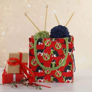 Holiday Kitties Reusable Itsy Bitsy Gift Bag 3