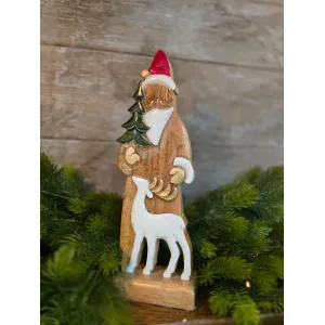 Santa With Reindeer 12x4in 1