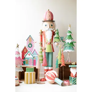 Set of 2 Life-Size Painted Metal Nutcrackers 5