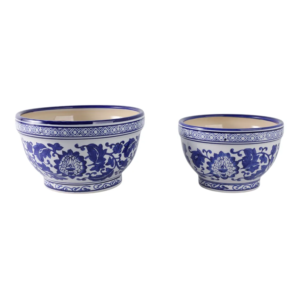 ROYBROOK SET OF 2 BLUE PLANTER 6 (IN)