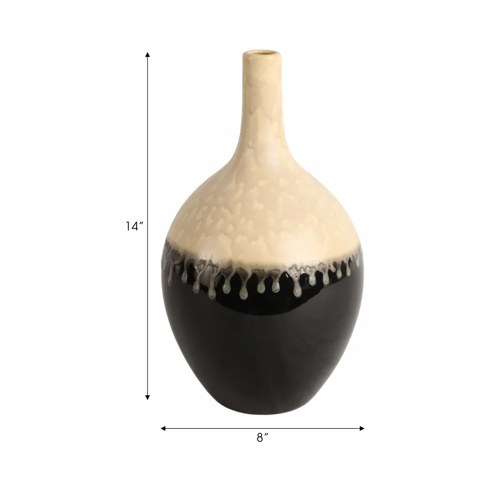 CARSONHAVEN WHITE VASE 14 (IN)