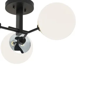 Triple Play 24.5'' Wide 3-Light Semi Flush Mount - Polished Nickel 4