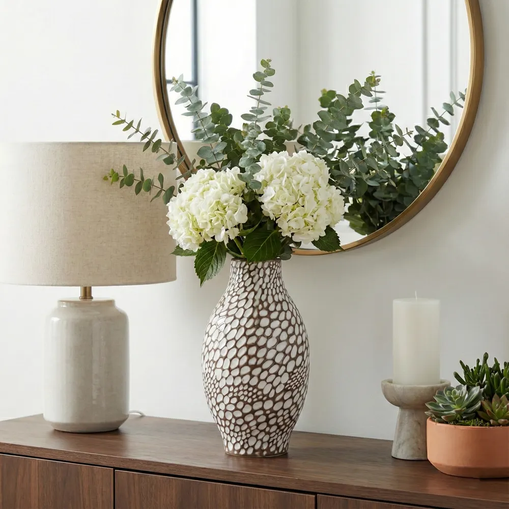 HARPERMILL BROWN VASE 14 (IN)