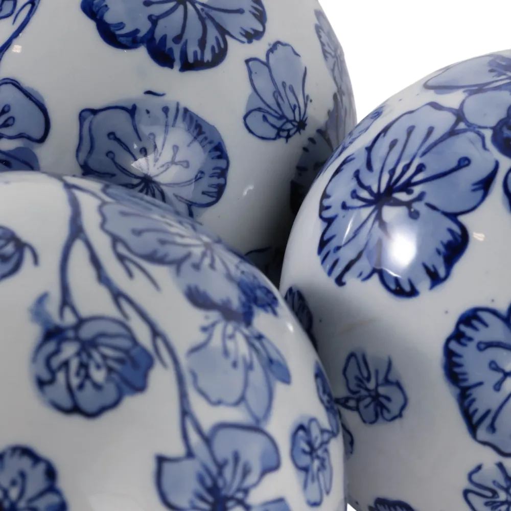 HEWITTFIELD SET OF 3 BLUE ORBS 5 (IN)