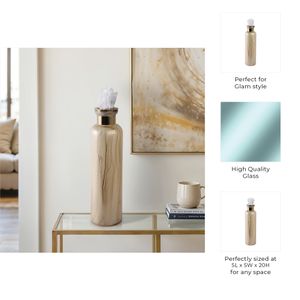 CHILTONSIDE GOLD GLASS VASE 20 (IN) 11
