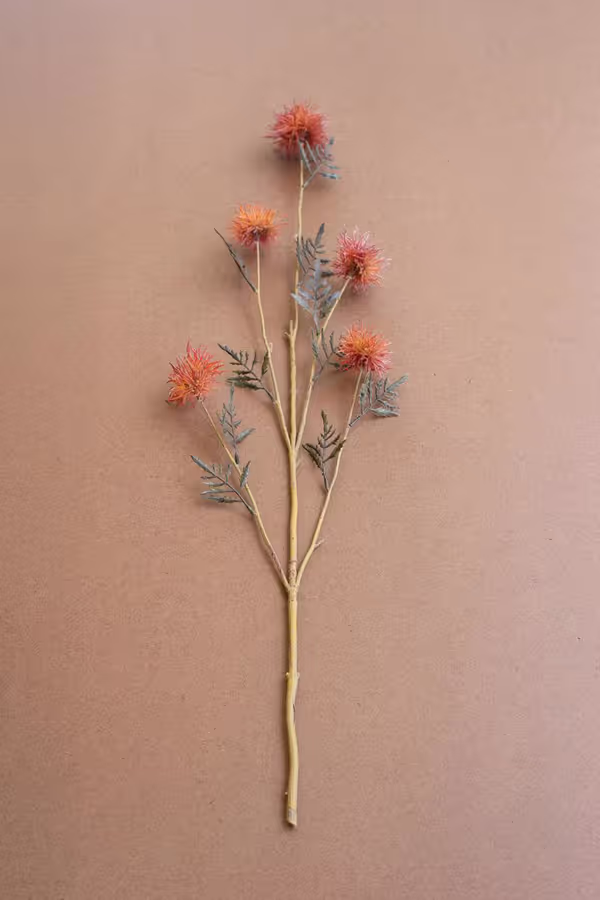 Artificial Orange Flower Spray