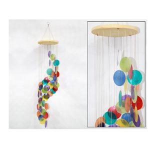 29-1/2" CAPIZ SHELL WINDCHIME RAINBOW 1