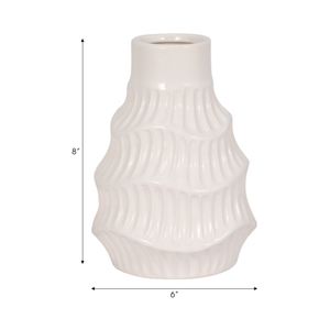 WELDONBEACH WHITE VASE 8 (IN) 9