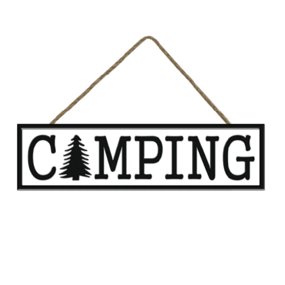 20" METAL CAMPING SIGN W/ PINE TREE