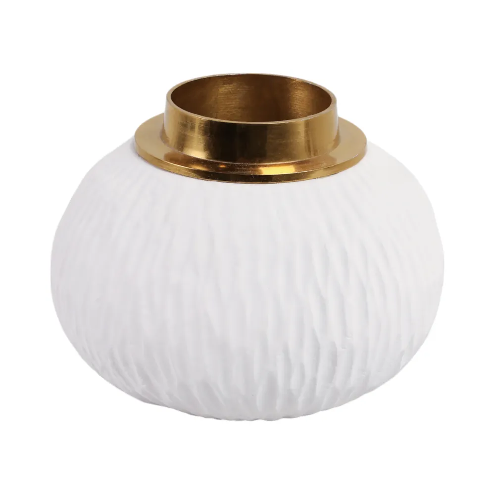 ADLERCREST WHITE VASE 6 (IN)