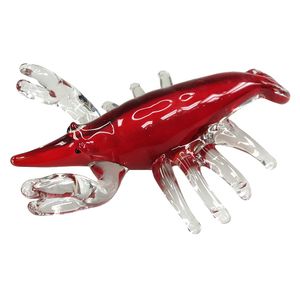 7-1/2" GLASS RED LOBSTER FIGURE 510G 1