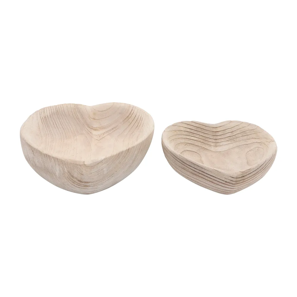 DASHLAKE SET OF 2 BROWN BOWLS 3 (IN)